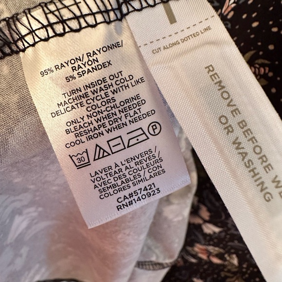 NWT Ann Taylor black floral dress, size small - Picture 6 of 11